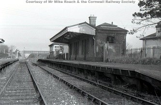 A close up of the main building. In January 1964 this station and yard became the railhead for the demolition contractors who had started lifting the line from Trenance Jct.