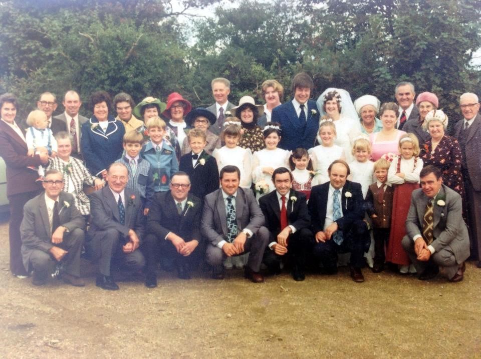 Heather Nicholls & Richard Todd's wedding in 1976