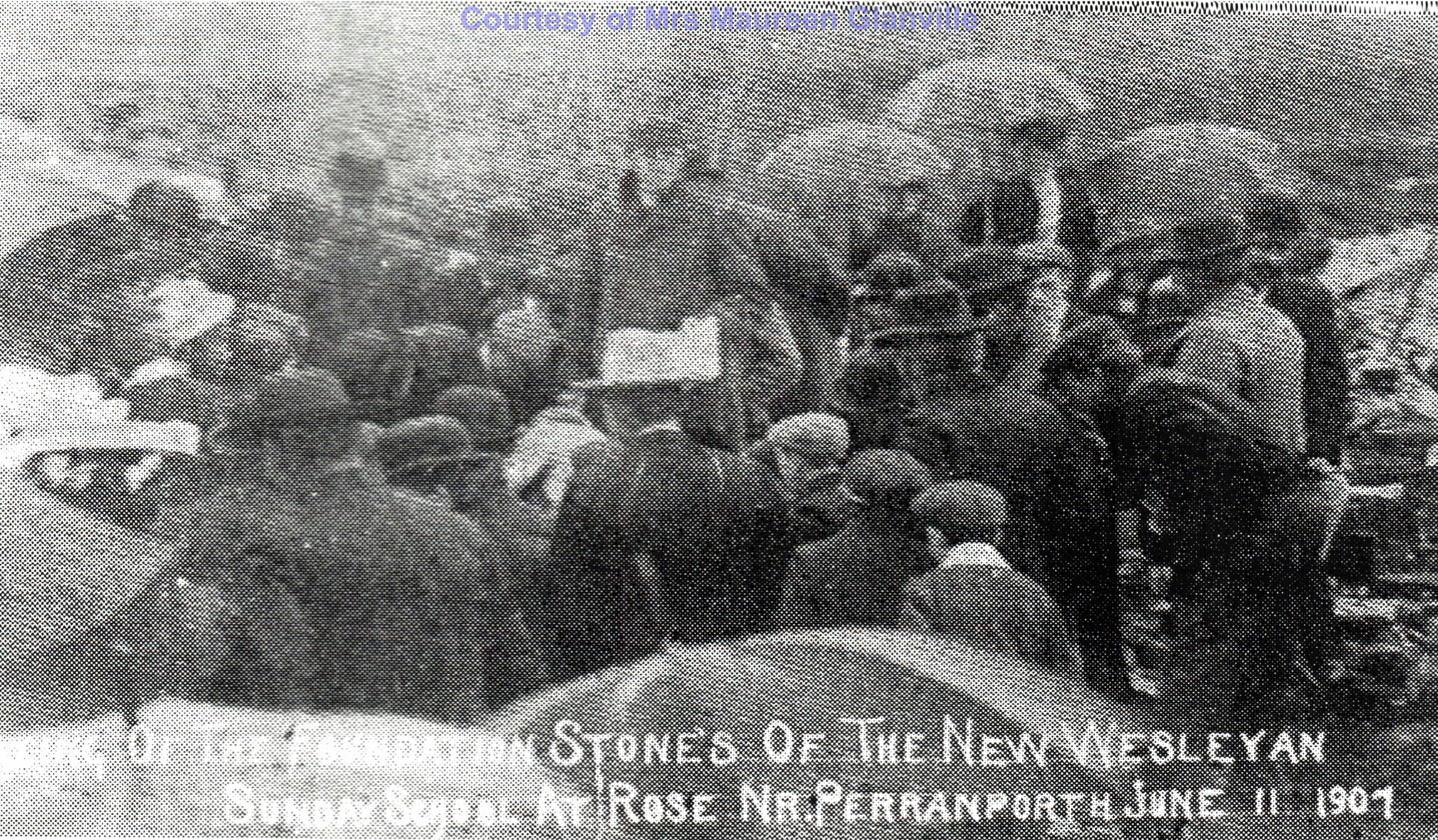 Laying Foundation Stones of new Wesleyan Sunday School 1907