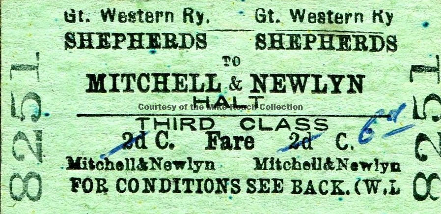 Shepherds - Mitchell & Newlyn Halt Ticket